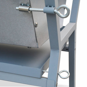 Girarrosto a carbonella con spiedo elettrico, grigio