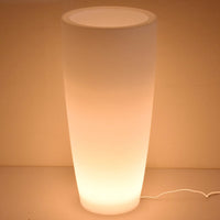 Vaso Luminoso da Giardino a LED Ø33 cm in Resina 5W Cypress Bianco Caldo
