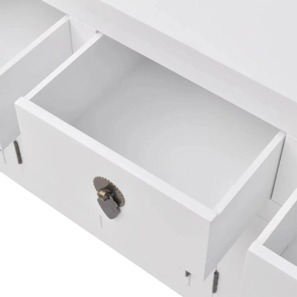 Buffet credenza mobiletto consolle mobile contenitore in stile cinese legno massello bianco 4402004