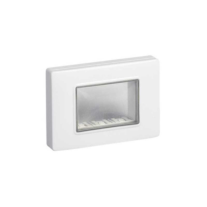 14943.01 Calotta da Parete IP55 a 3 Moduli con Viti Bianco