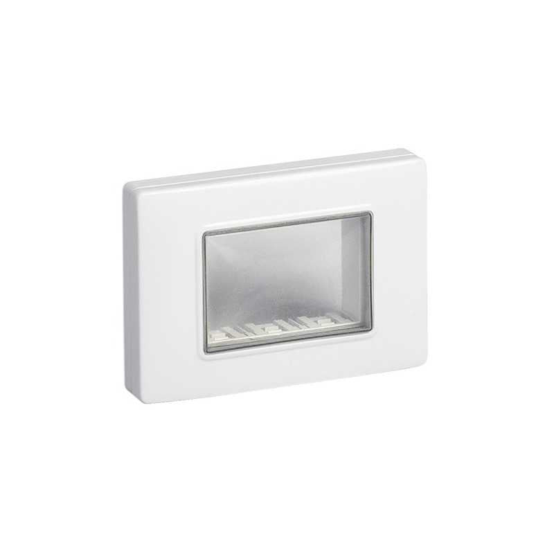 14943.01 Calotta da Parete IP55 a 3 Moduli con Viti Bianco