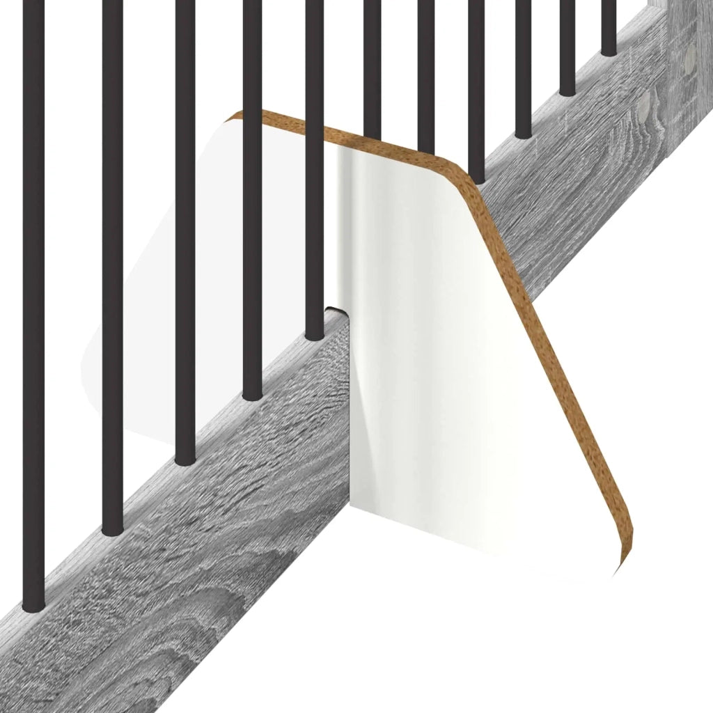 Cancello per cani con supporti 4 pz Grigio Sonoma 100 x 100 cm CFW8842725