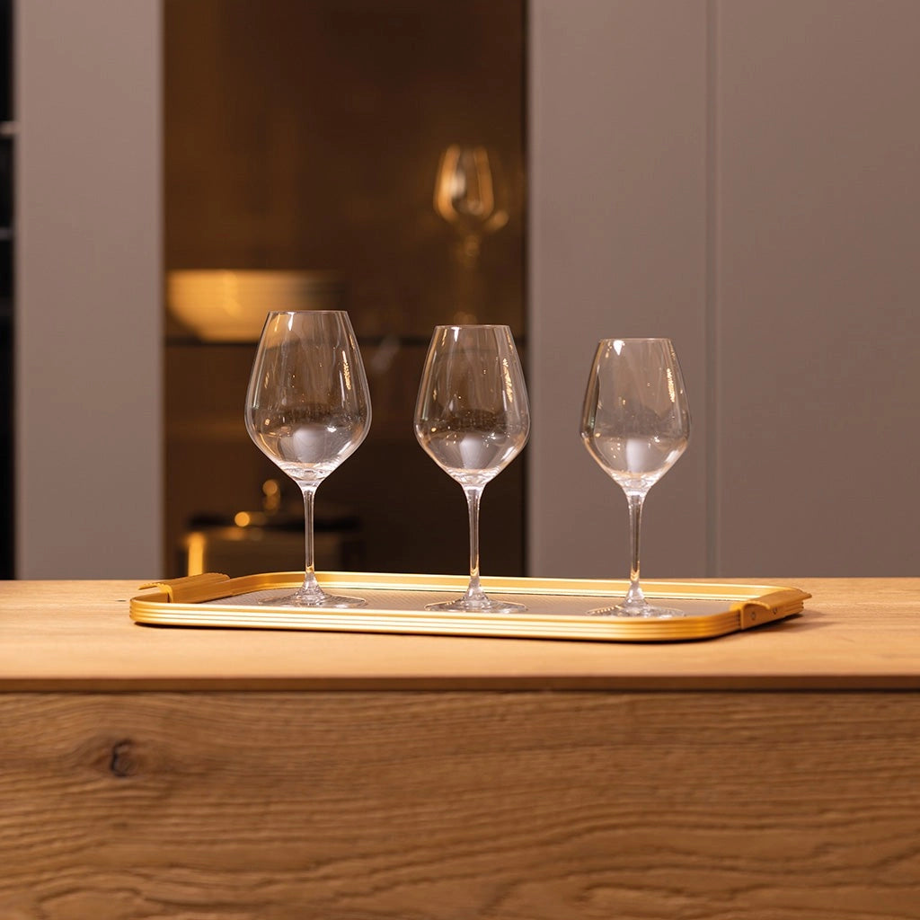 Set 6 Calici Solution 36 cl in Vetro Sonoro Superiore Trasparente per Degustazione Vini Bianchi e Rosati - Design Elegante e Resistente