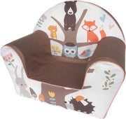 Seggiolone per bambini - Seggiolino per bambini - Sedia per bambini - Animale - Bosco - Marrone