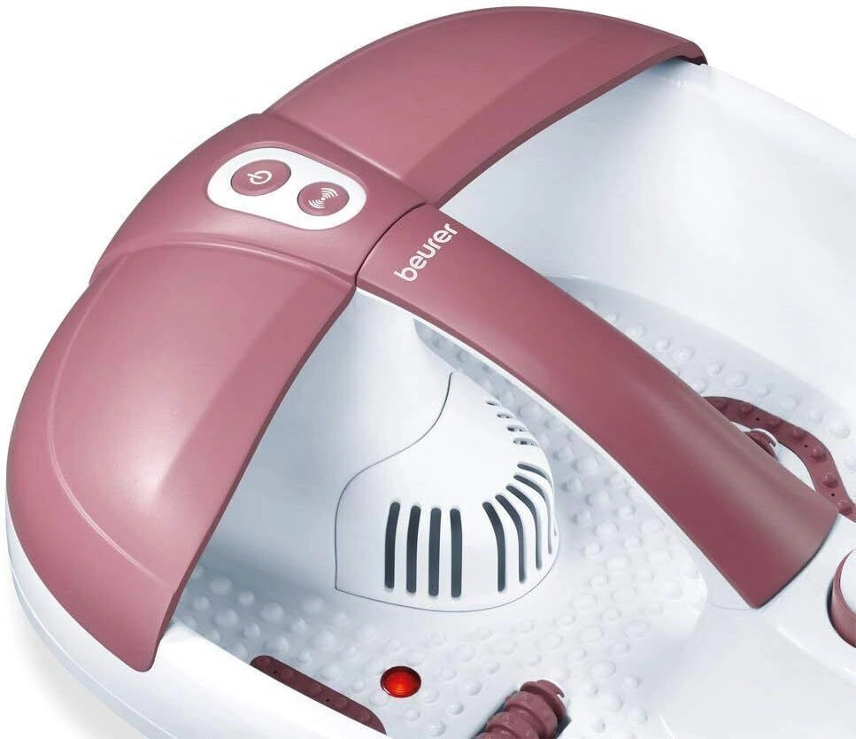Beurer FB 35 Idromassaggiatore Plantare Pediluvio 140 W Aromaterapia Luci Infrarossi 3 Accessori Pedicure colore Bianco Rosso