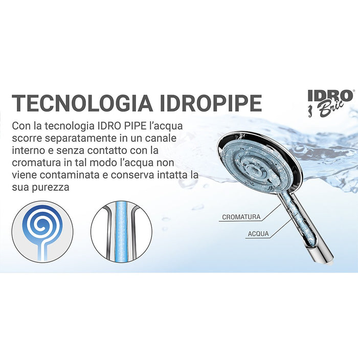Saliscendi serie ninfea 2 funzioni cromato con portasapone
