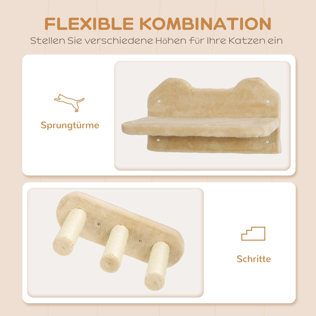 Scaletta per Gatti ¨C zephmum ¨C Montaggio Parete, Beige