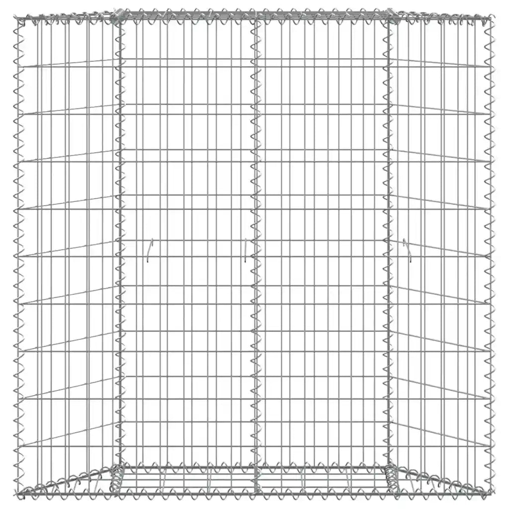 Gabbione Letto Rialzato Trapezio Acciaio Zincato 100x20x100 cm