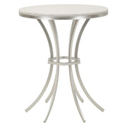 Faka, Tavolino da Salotto Ripiano Effetto Marmo, 56x56x68h cm Bianco Marmo