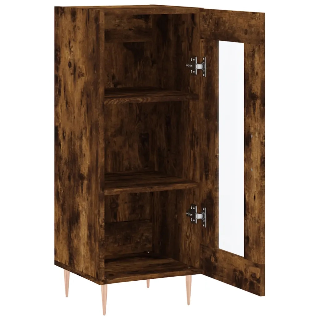 Credenza-Buffet-Armadio da cucina Rovere Fumo 34,5x34x90 cm in Legno Multistrato 358123