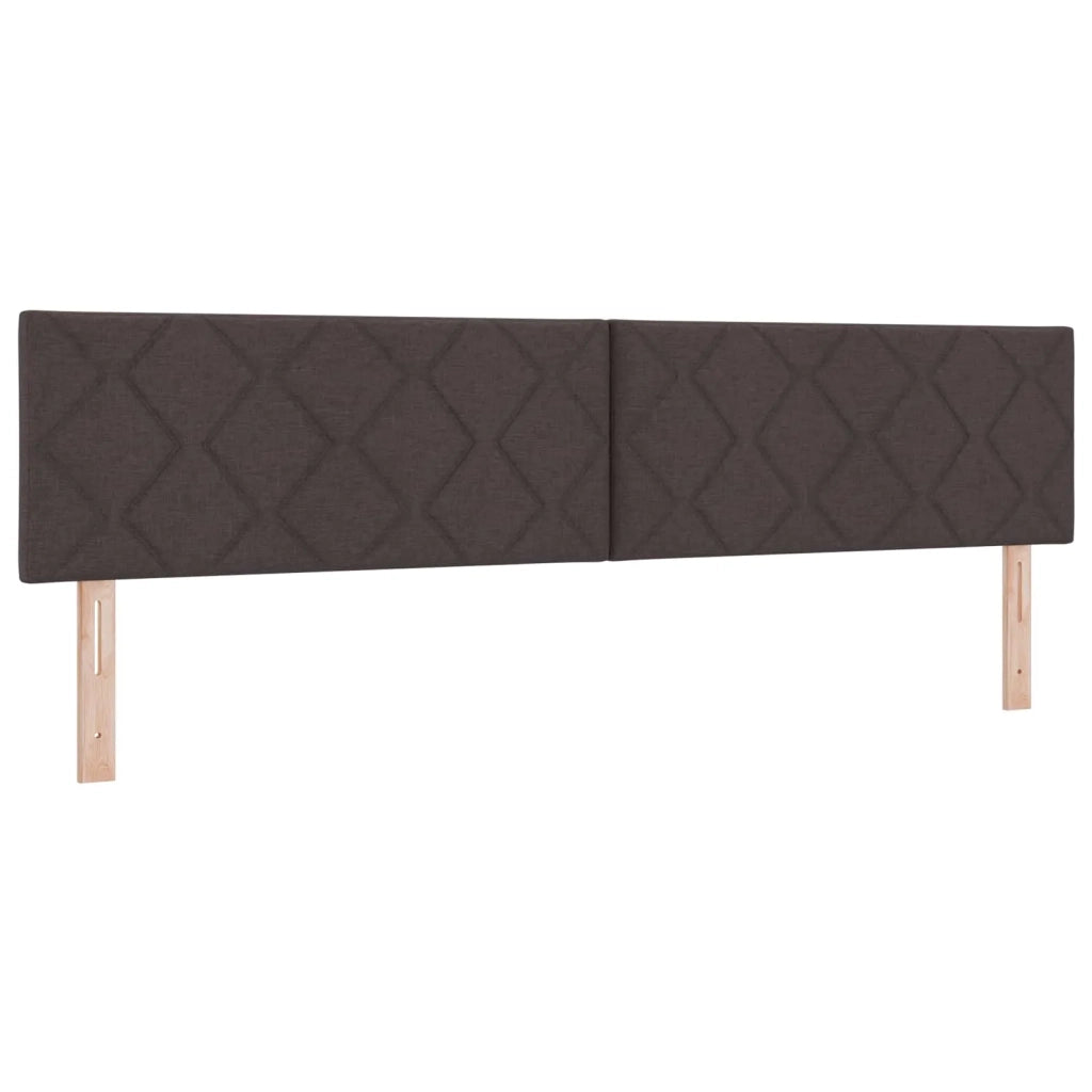 Letto ottomano con materasso 2 pz Marrone Scuro Tessuto 3456722