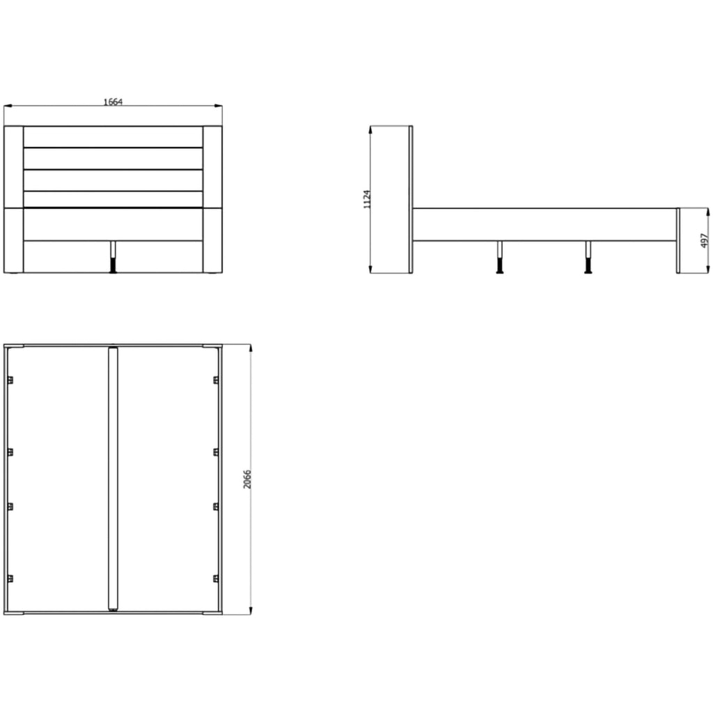 Letto Matrimoniale Siwwa, Letto Matrimoniale Dimensione Materasso 160x200 cm, Bianco Crema