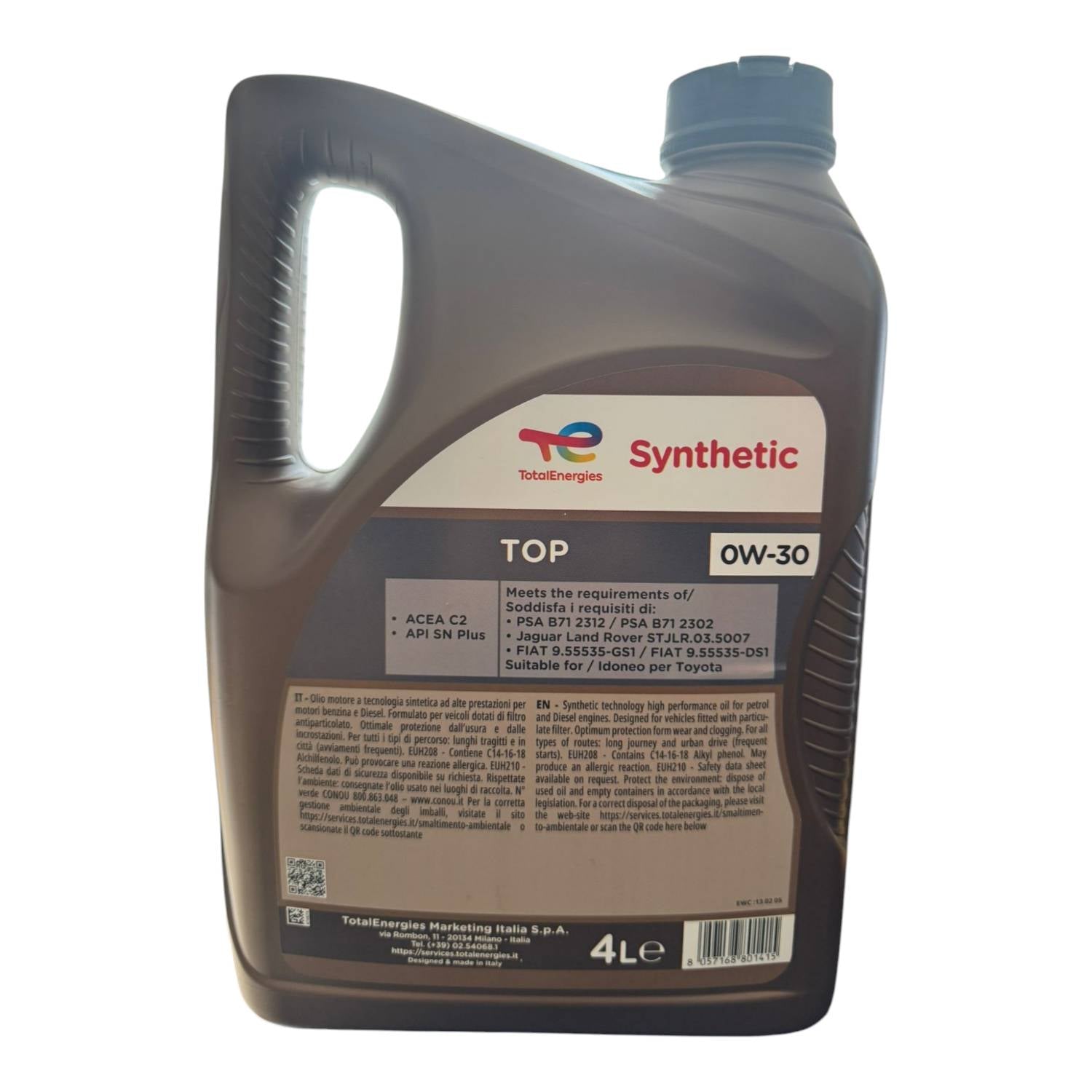 OLIO TOTAL SYNTHETIC TOP 0W-30 4L.