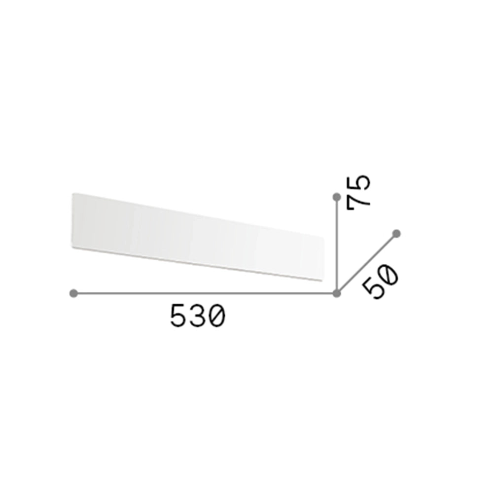 Applique Moderna Zig Zag Metallo Cromo Led 23W 3000K Luce Calda