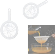 Doppio Set di Filtro a Maglia 100/200 - Manico - Filtro in PP Food-Grade Duraturo - Per Filtrazione Latte di Soia/Succo - Facile da Pulire
