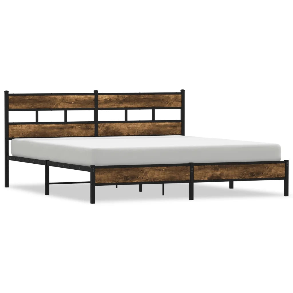 Giroletto senza Materaso in Metallo Rovere Fumo 183x213 cm 3308483