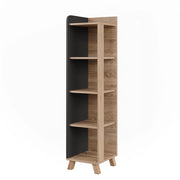 Vicco Mensola da bagno Sonoma/antracite 30 x 128 cm con 4 scomparti