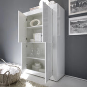 Madia Sampeyre, Credenza 3 Ripiani, 101.4x42x161.2h cm Bianco Lucido