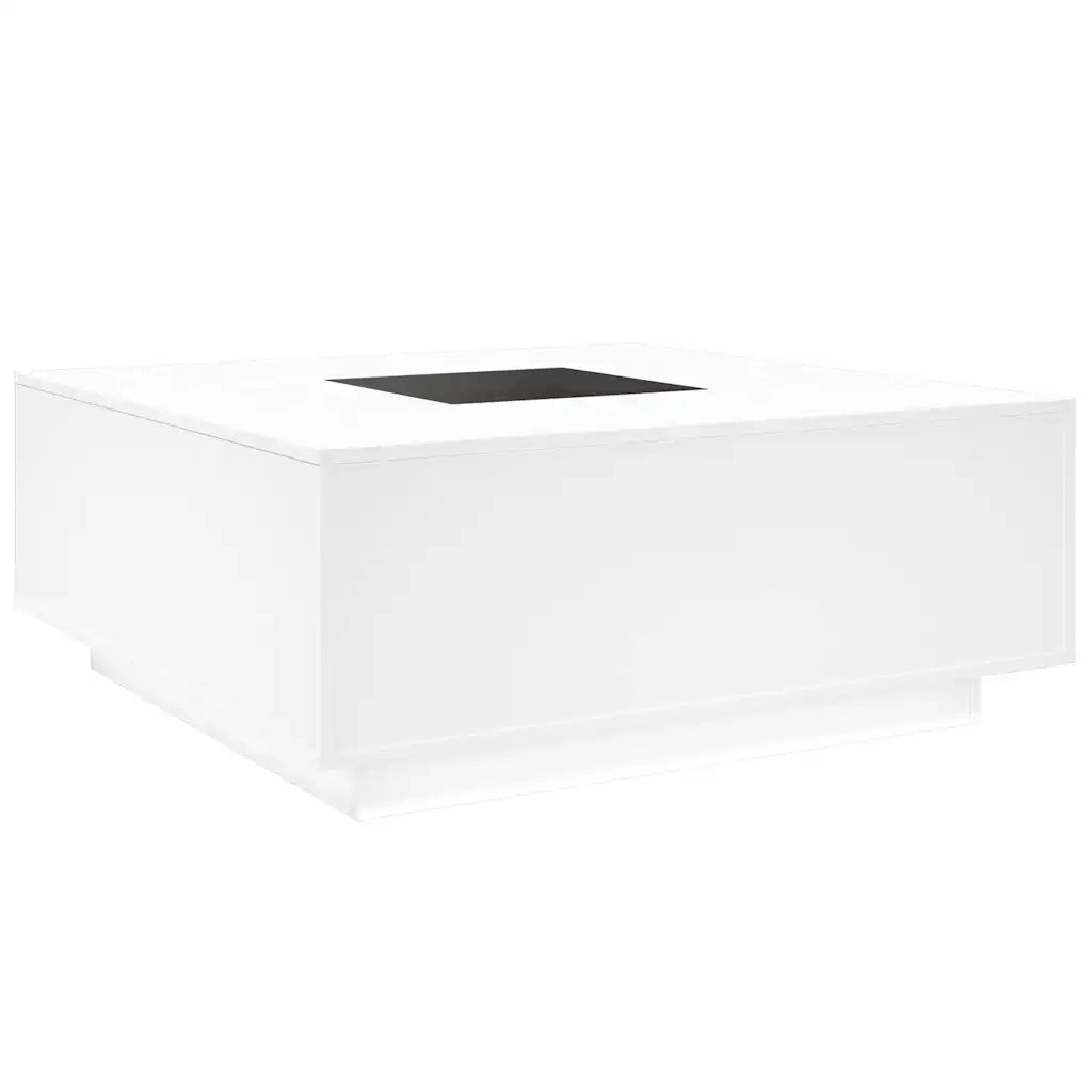 vidaXL Tavolino da Salotto con LED Infinity Bianco 100x100x40 cm