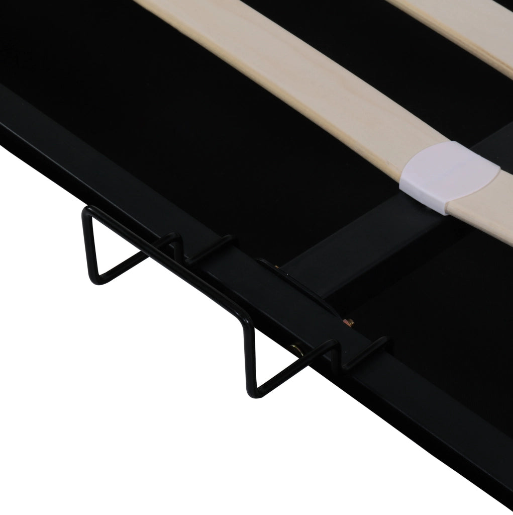 Letto imbottito 180x200 cm con contenitore, luce orientabile USB e testiera ampia