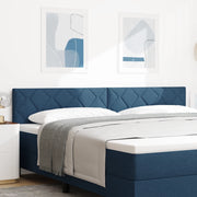 Testata Letto LED Design a Blocchi di Diamante Blu 200 cm Tessuto