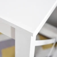 Scrivania con Spazio di Archiviazione, Scrivania Libreria in Legno Moderno con Mensole e Ampio Piano per Spazi Ridotti, Ufficio a Casa, Camera da Letto, 105 x 50 x 137,5 cm, Bianco