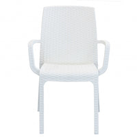 Sedia indiana 57x59x86 h cm in Wicker Bianco