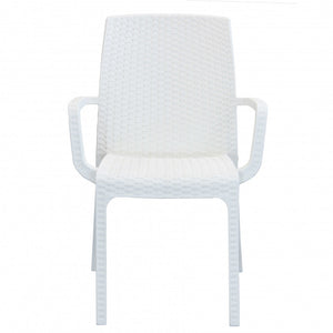 Sedia indiana 57x59x86 h cm in Wicker Bianco