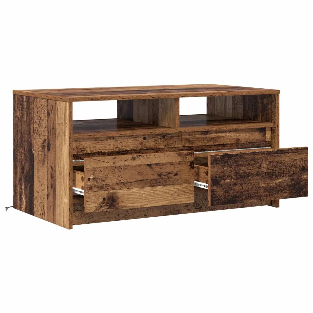 Tavolino da salotto con cassetto Legno vecchio 90 x 50 x 45 cm