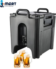 Dispensatore isolato per bevande con rubinetto per limonata - rubinetto per acqua - rubinetto per birra - dispenser caldo e freddo per bevande - 42,5 x 25,7 x 45,5