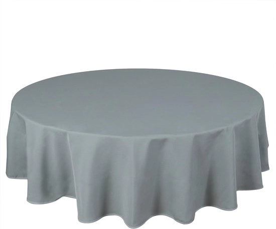 Tavolo con tovagliato acqua resistente - tessuto di lusso circa 180 cm colore a scelta grigio chiaro