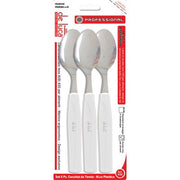 CUCCHIAIO TAVOLA SUPER DE LUCA - MANICO PLT BIANCO/INOX CF=PZ 6- 2 confezioni