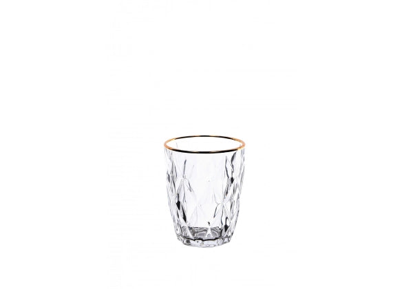 Set 6 bicchieri in vetro "Kreaty Gold"