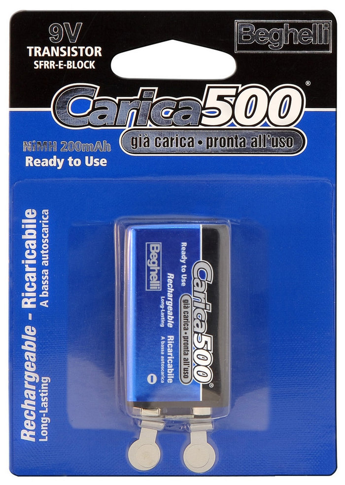 8blister beghelli batterie ricaricabili mah200 9v. bl.1 8853 cod:ferx.14999