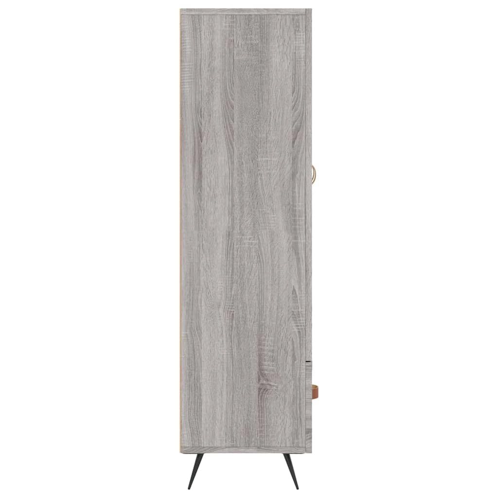 Buffet credenza cassettiera armadio mobile contenitore organizer cucina soggiorno salotto rovere Sonoma alto 69,5 x 31 x 115 cm legno ingegnerizzato grigio 02_0035400