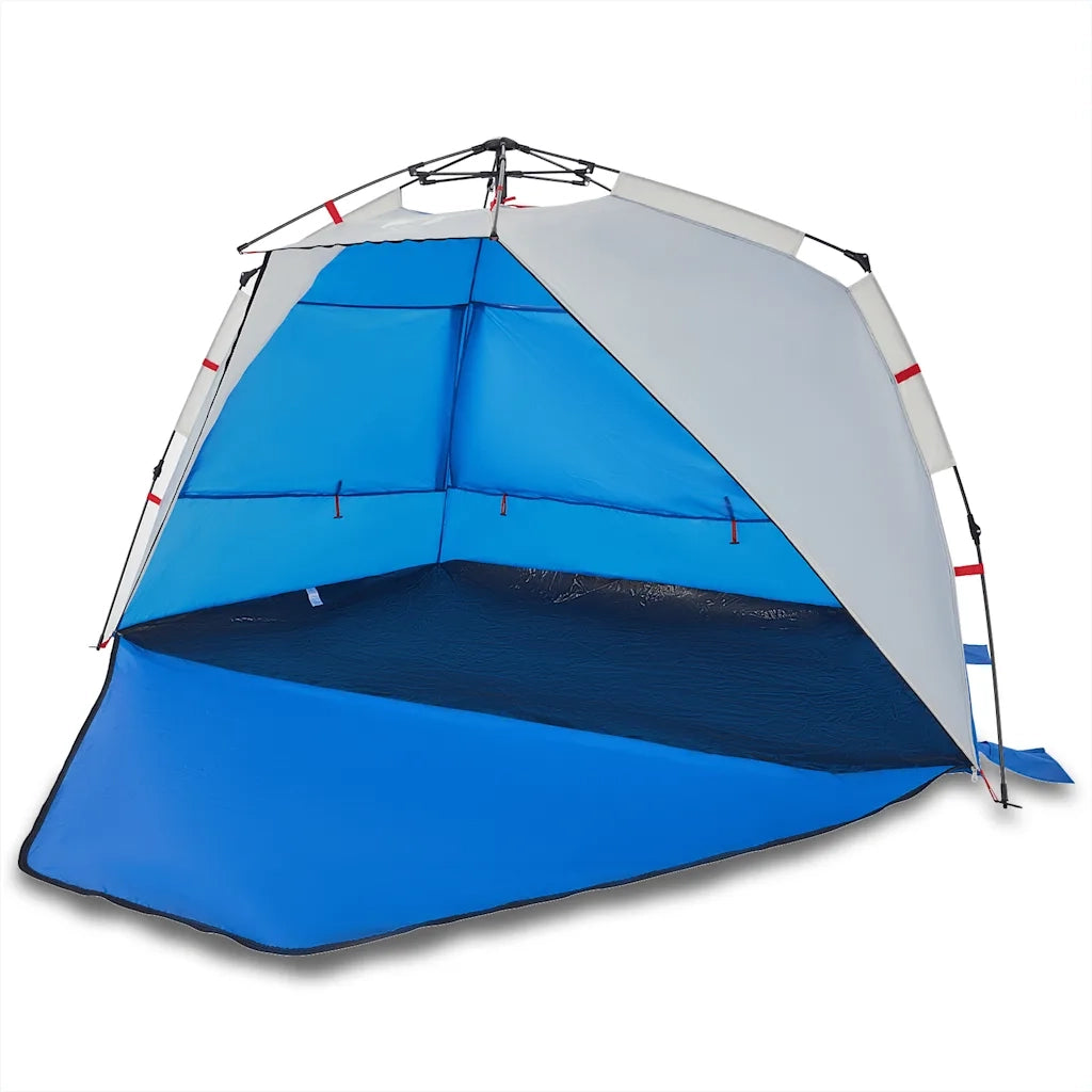 Tenda da Spiaggia 3 Persone-Tenda da campeggio Azzurro Rilascio Rapido Impermeabile 775620