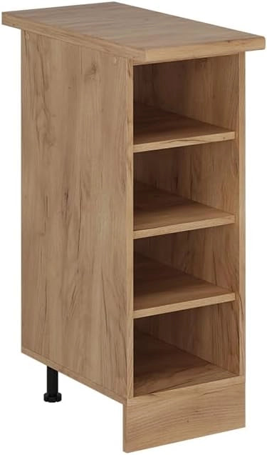 Scaffale da cucina R-Line, Quercia dorata, 30 cm, PL Rovere, per la libera combinazione all'interno di sistemi cucina modulari