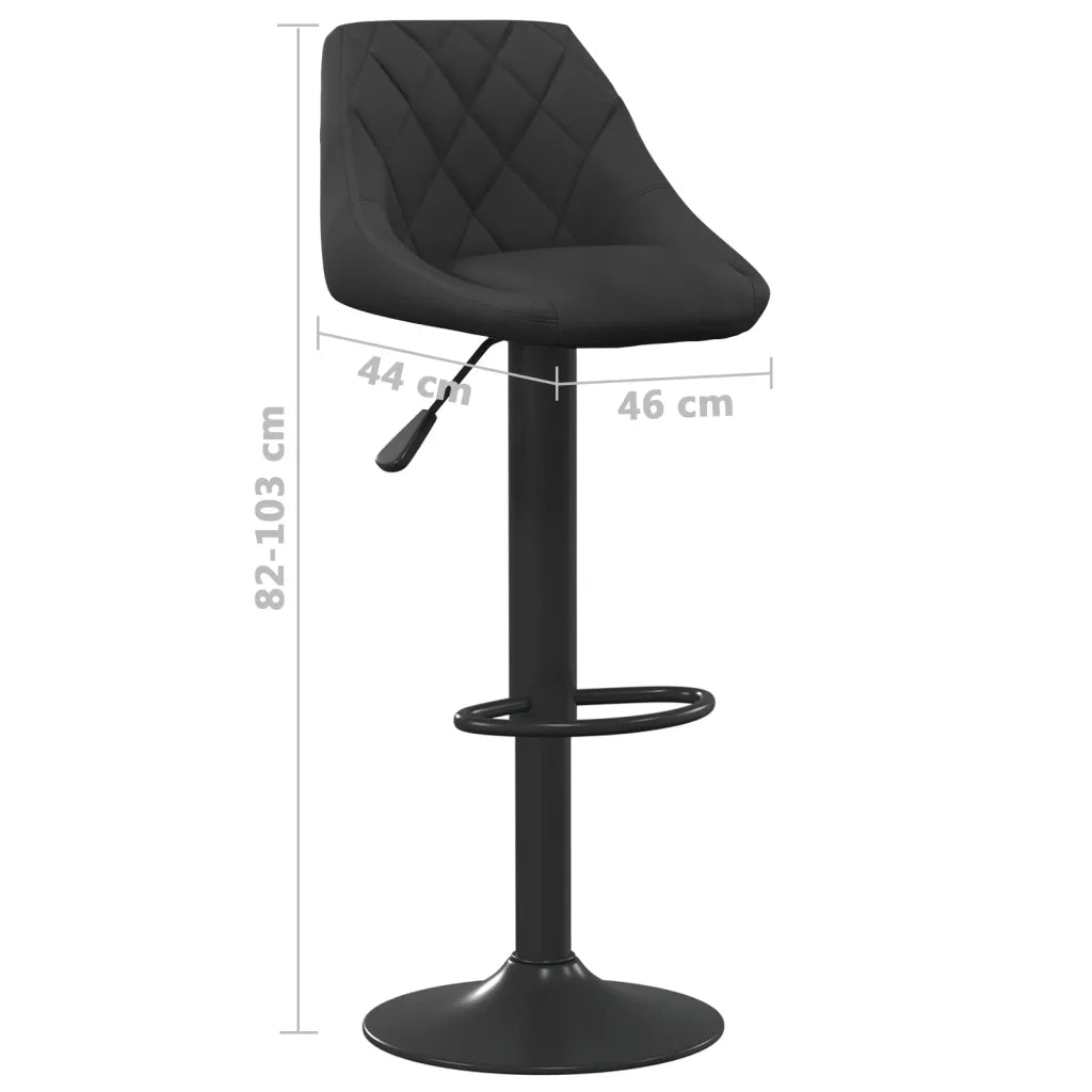 Sgabello da Bar Nero in Velluto cod mxl 75747