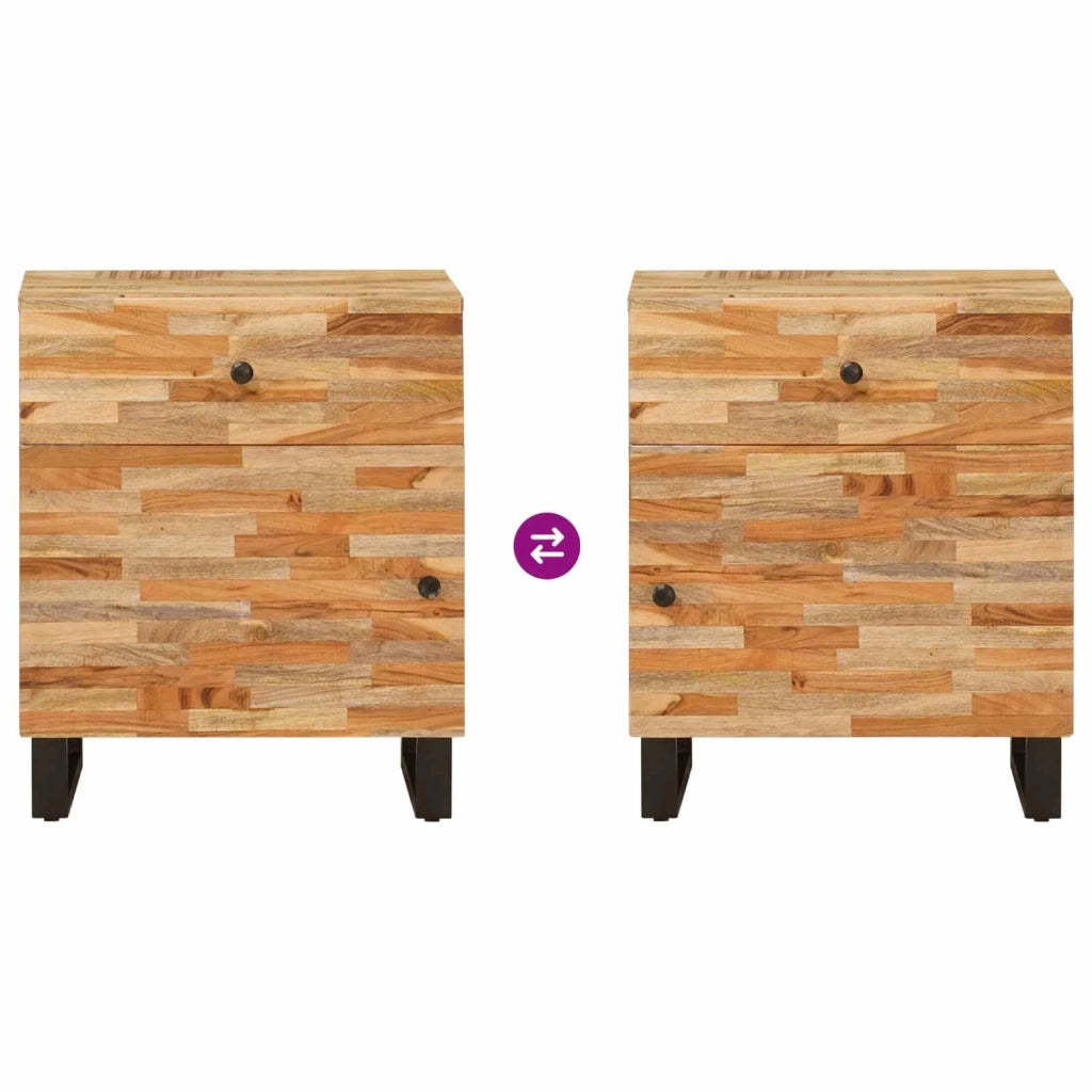 Mobiletto da Letto con cassetto Marrone 50 x 33 x 60 cm