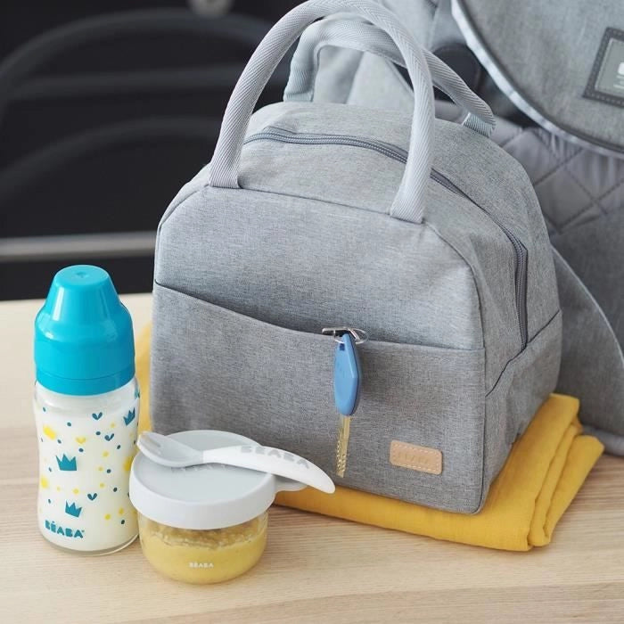 BEABA, borsa da pranzo isolata grigio erica