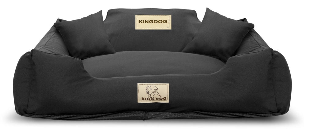 AIO FACTORY 75x65 cm KINGDOG MM43 Cuccia per cani personalizzabile nera