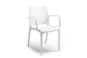 SEDIA IN POLIPROPILENE 'VOLGA ARMCHAIR' bianca  - BICA