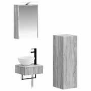Set di Armadi da Bagno 4 pcs Sonoma grigio 43 x 16 x 62,5 cm 3407372