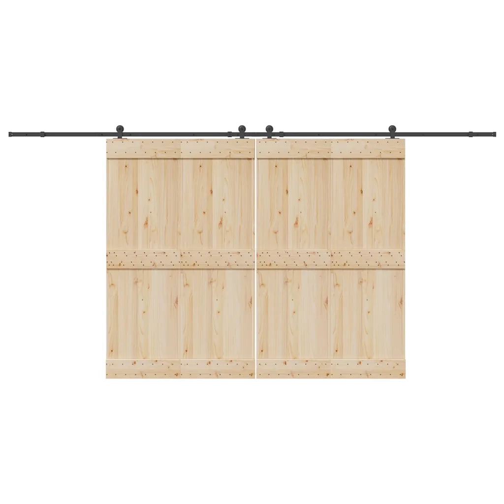 Kit di Binari per Porte Scorrevoli 427 cm Acciaio Nero CFW2836838