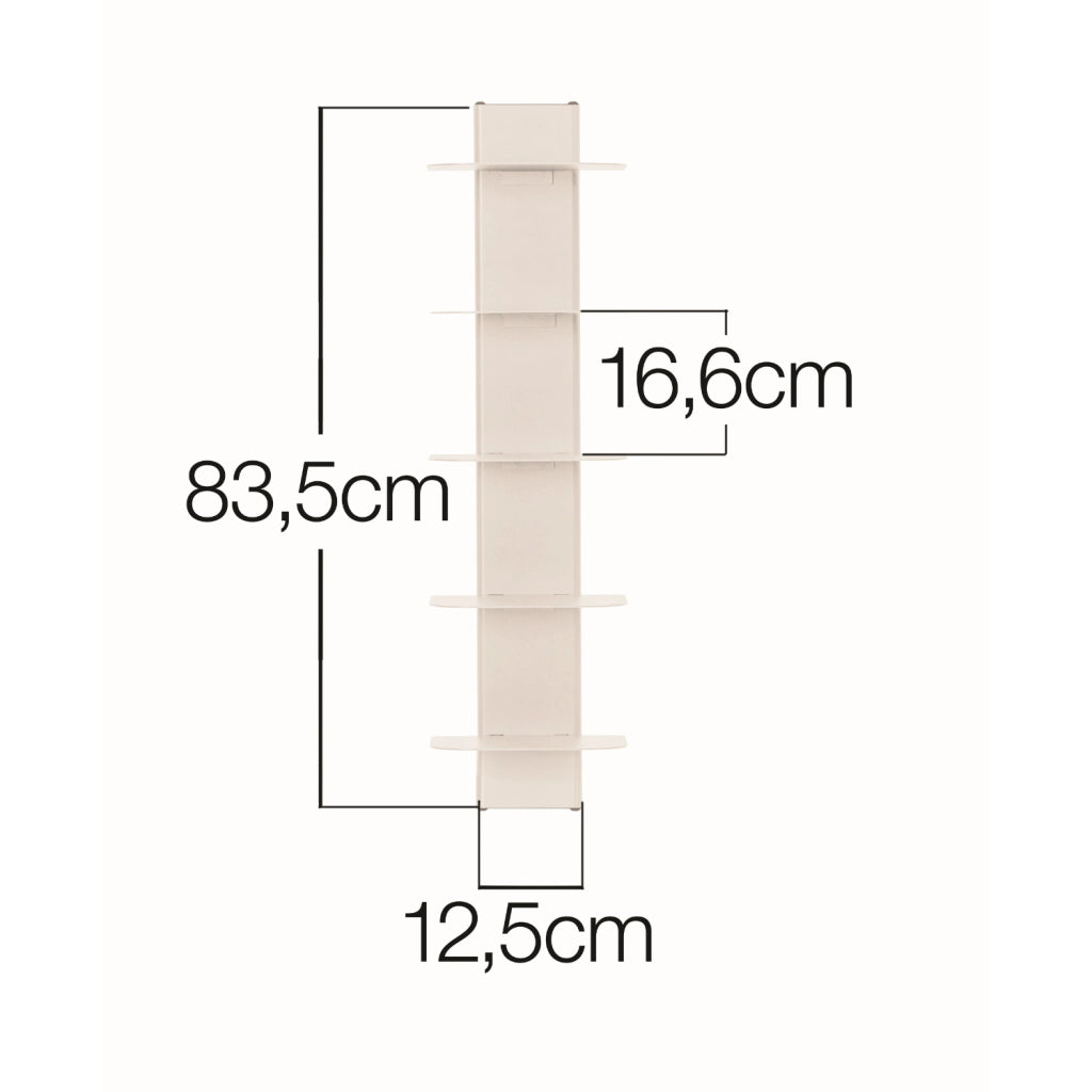 ALUBOX DEMETRA Libreria Da Parete In Alluminio E Lamiera Zincata 83,5X23X21 Cm Libreria Sospesa 6,6 Kg Con 5 Mensole Libri 17x23 Cm Libreria Salvaspazio Con Inserti A L E Attrezzatura COLORE: ANTRACITE