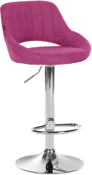 Sgabello bar Milet tessuto cromato 1