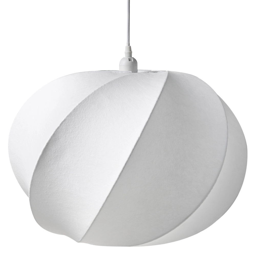 Lampada a sospensione in finta seta bianca Plafoniera Sala da pranzo Soggiorno Stile moderno