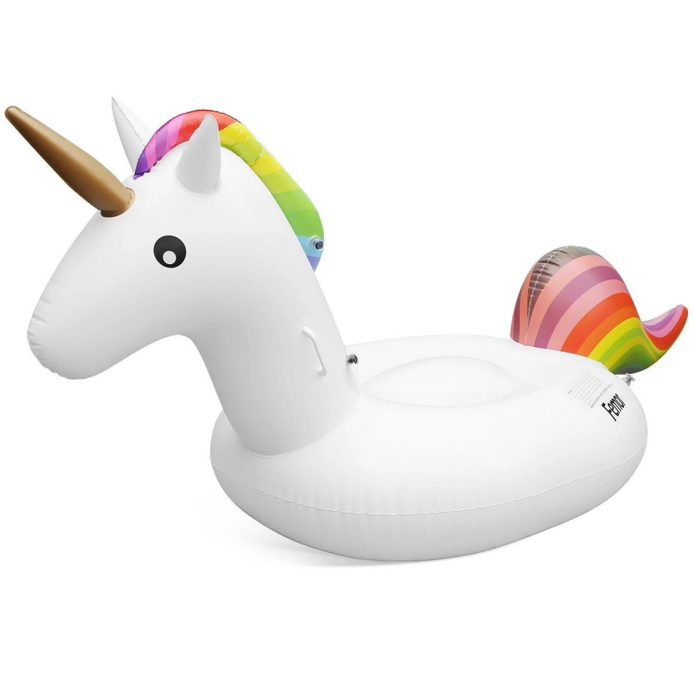 Trade Shop - Unicorno Gonfiabile Gigante Isola Materassino Mare Piscina Maxi 224x164 Cm -