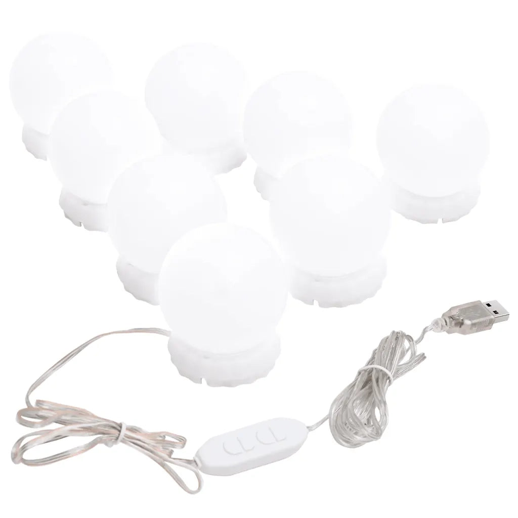 Applique Specchio 8 Lampadine LED Bianco Caldo e Bianco Freddo CFW3492749