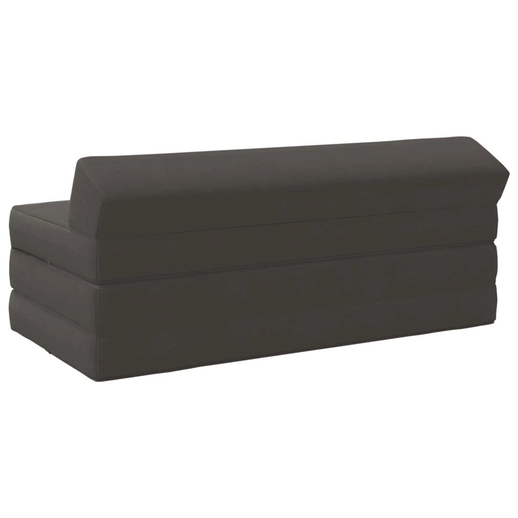 Divano Letto Pieghevole Grigio Scuro 120 x 60 x 49 cm Tessuto 900047